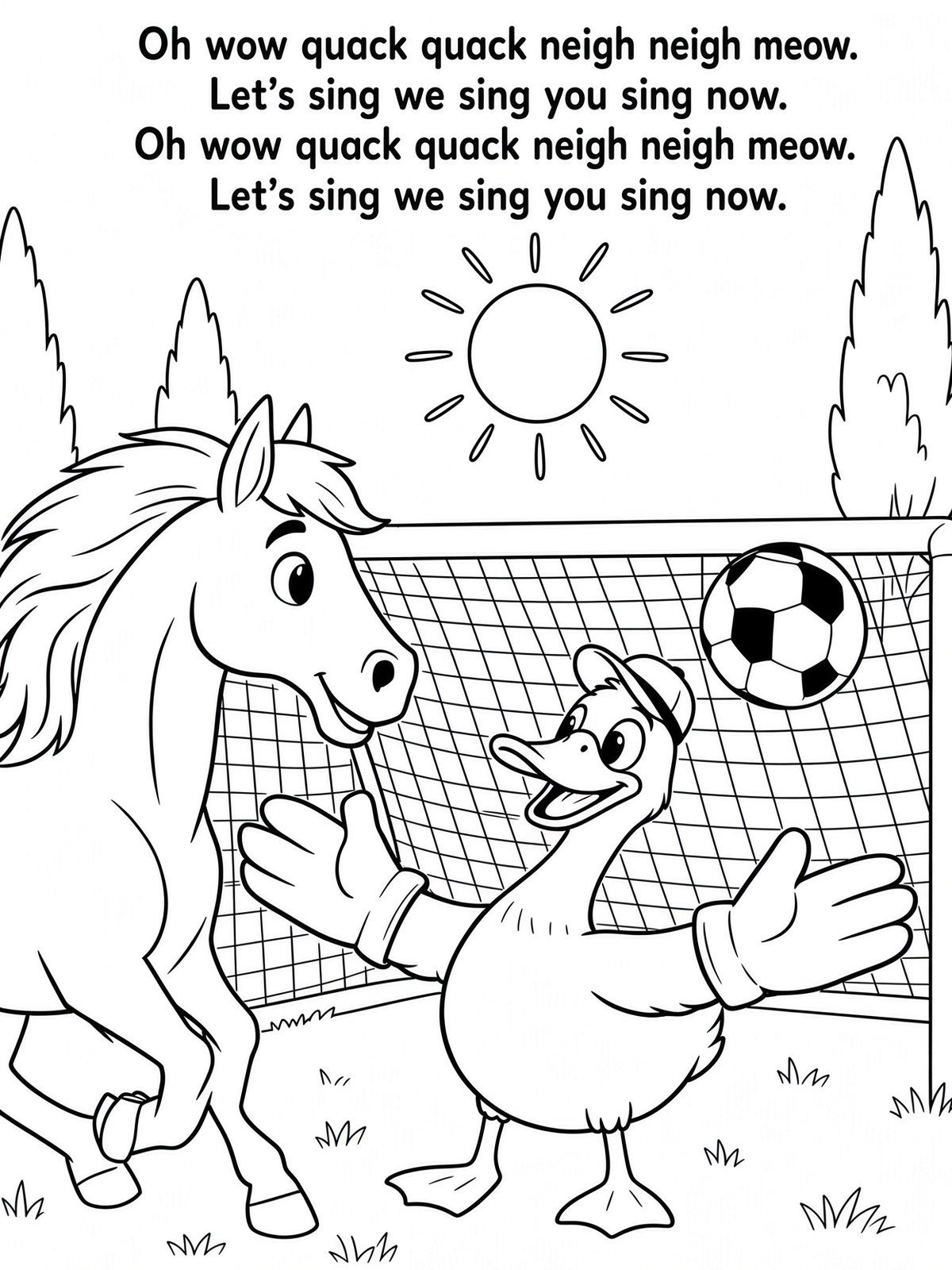 Sing A Rhyme Time 30 Page Farm Animal Cartoon Nursery Rhyme Coloring Page Bundle with Song Lyrics Printed on Each Page | Variety Pack for All Ages | Instant Digital Download | Printable PDF Format product image (7)