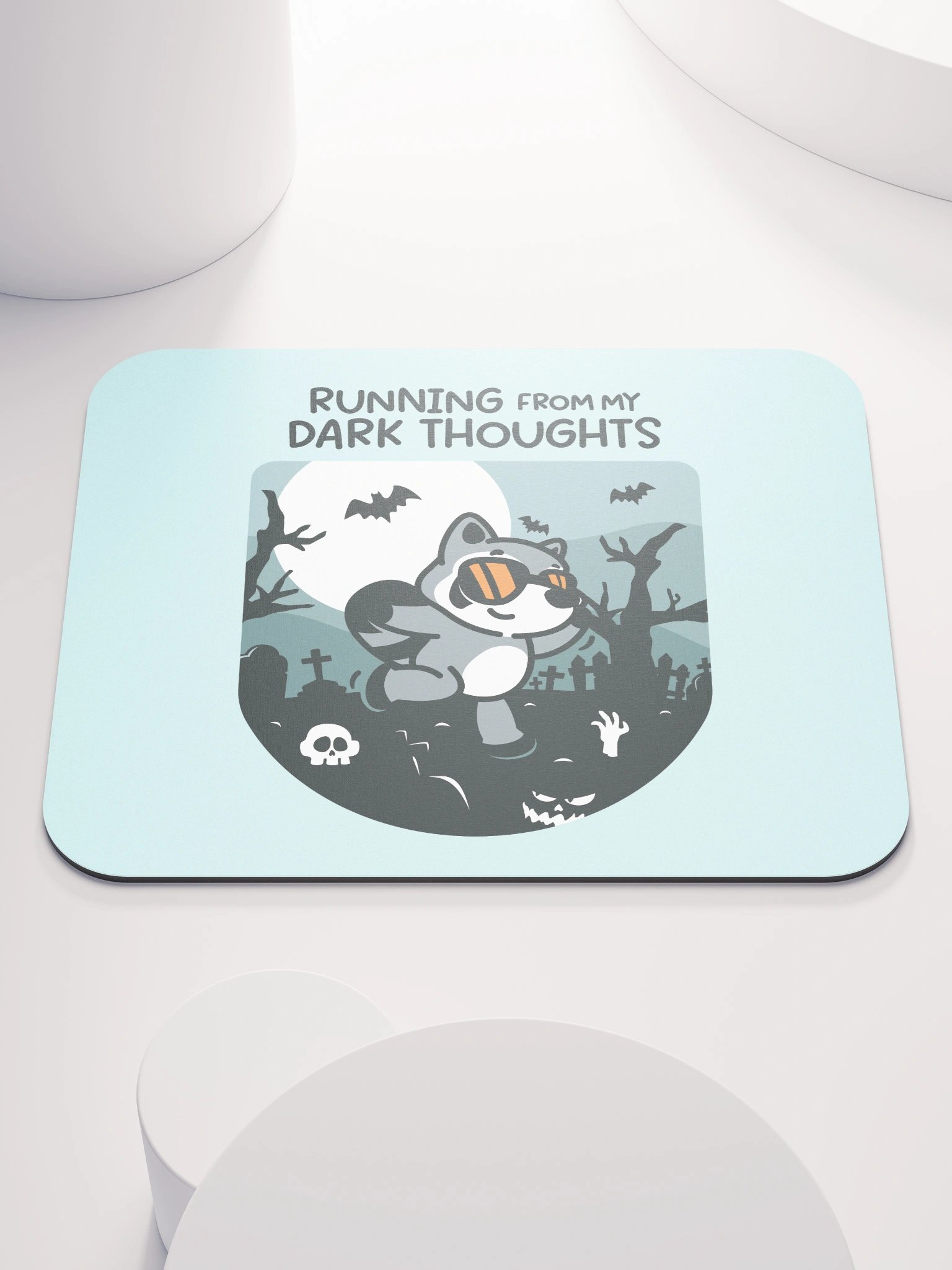 Running From My Dark Thoughts Mouse Pad product image (1)