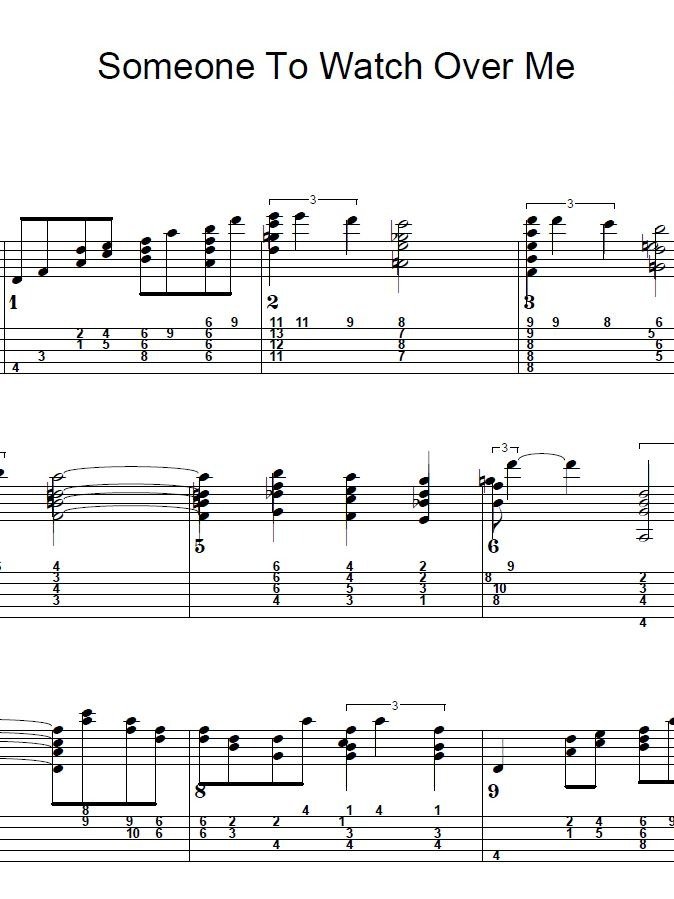 Someone To Watch Over Me - Guitar sheet music product image (1)