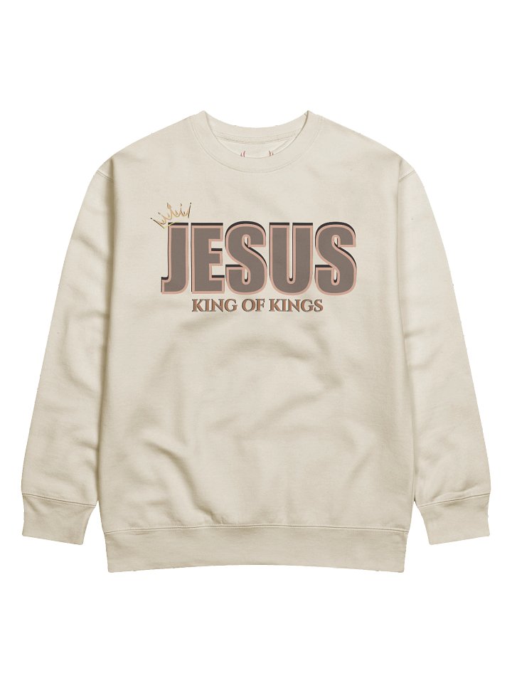 Jesus the King Christian Faith Premium Pullover Sweatshirt - Comfortable & Inspirational Faith Apparel product image (1)