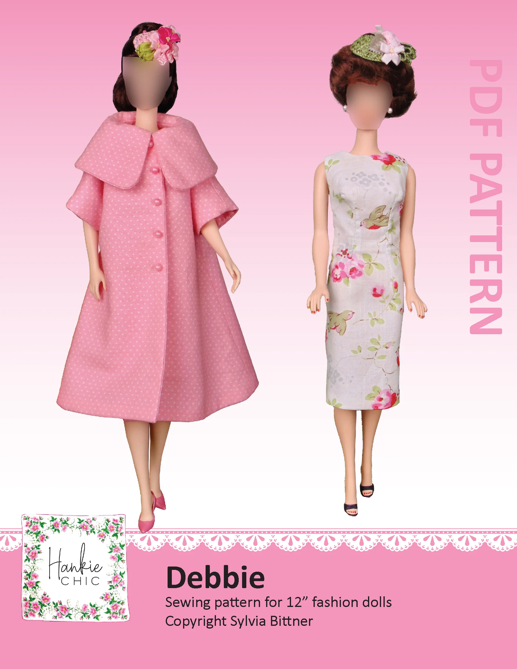 Debbie sewing pattern for 12" fashion dolls product image (1)