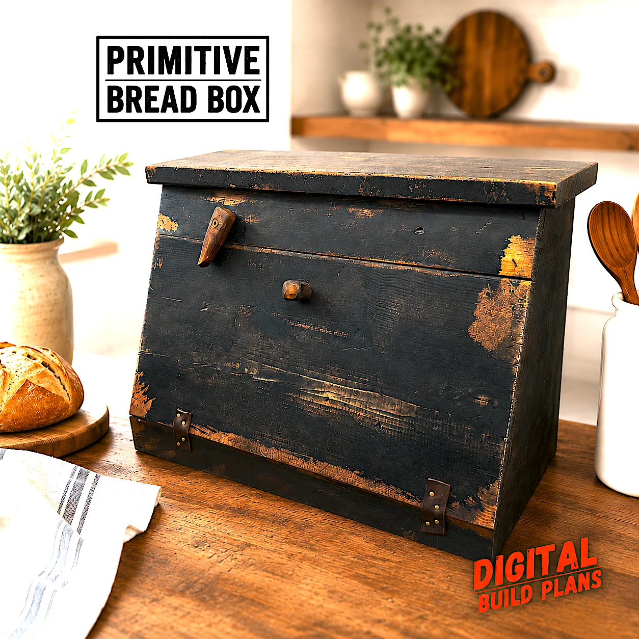Primitive Bread Box Digital Build Plans product image (1)
