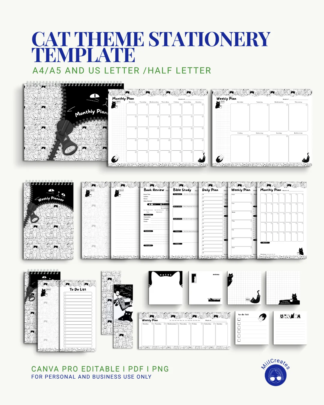 Black Cat Stationery Bundle product image (1)
