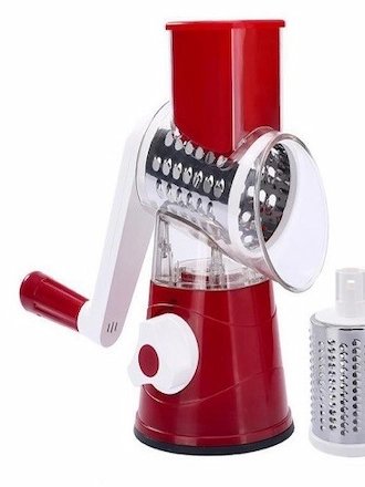 قطاعة ومبشرة الخضار و الفواكه اليدوية الدوارة 3 في 1 | أداة المطبخ للتقطيع والبشر product image (2)