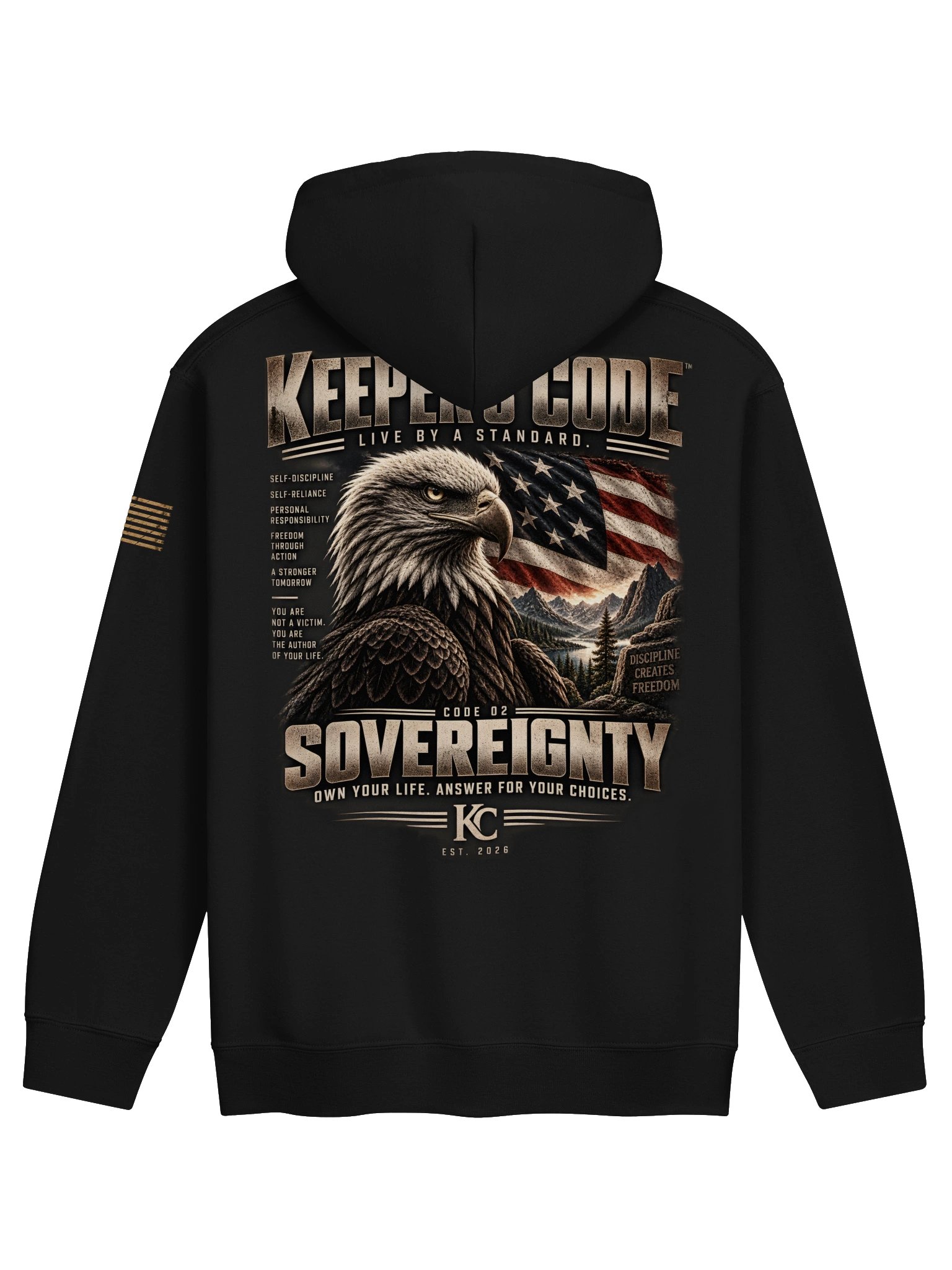 Keeper’s Code™ Men’s CODE 02 Sovereignty Eagle Hoodie product image (4)