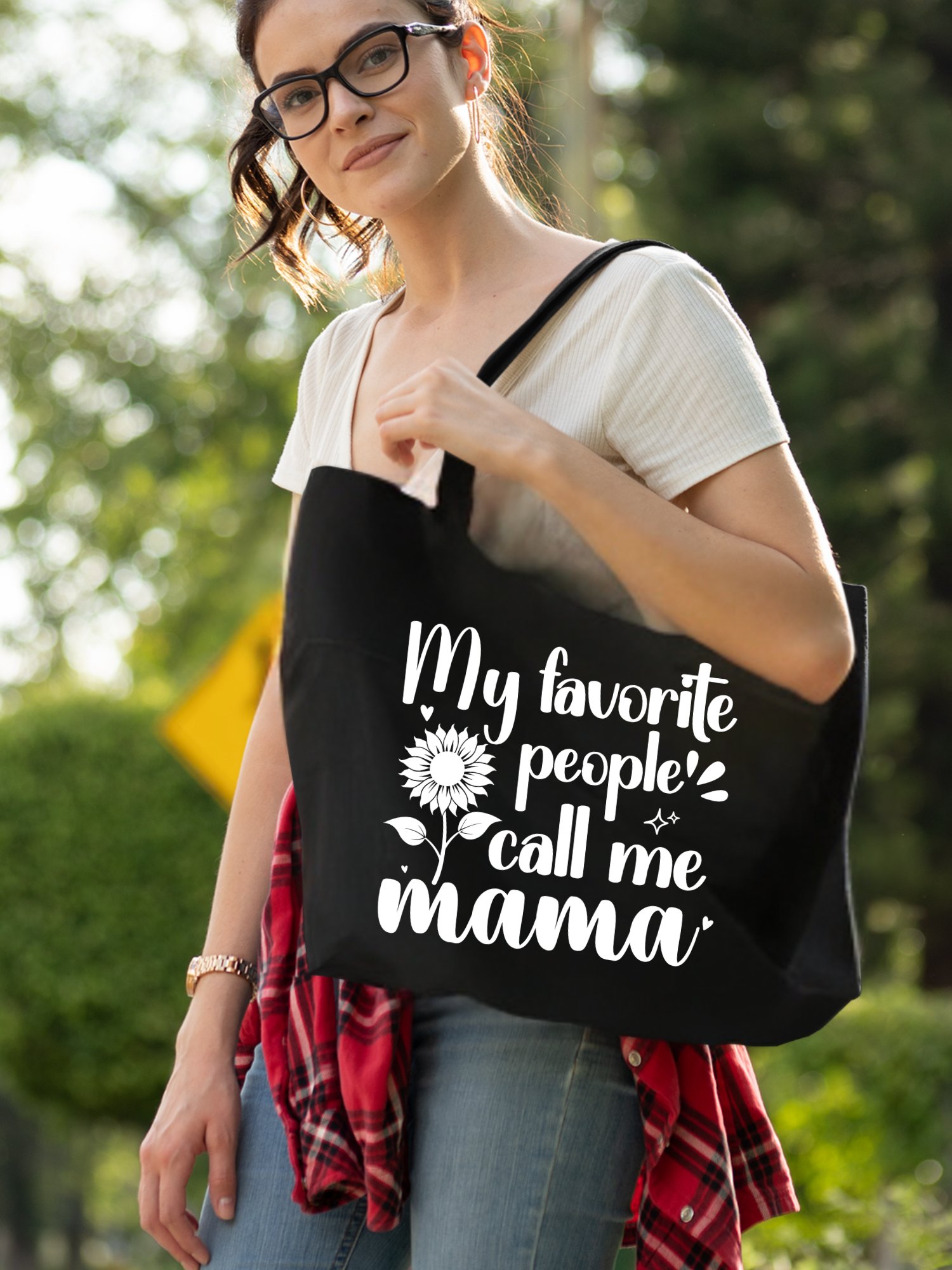 My Favorite People Call Me Mama, Eco Tote Bag - Black product image (1)