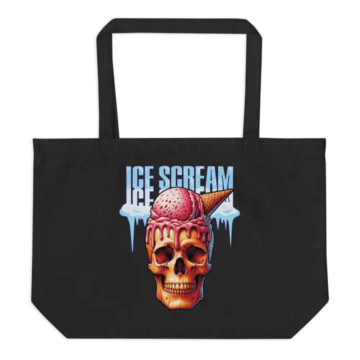 Ice Scream Skull Organic Tote Bag product image (2)