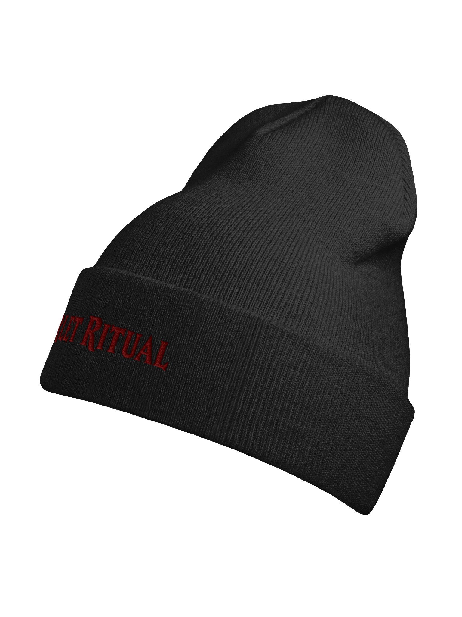 "Scarlet Ritual" Signature Embroidered Gothic Beanie | Fethria product image (35)