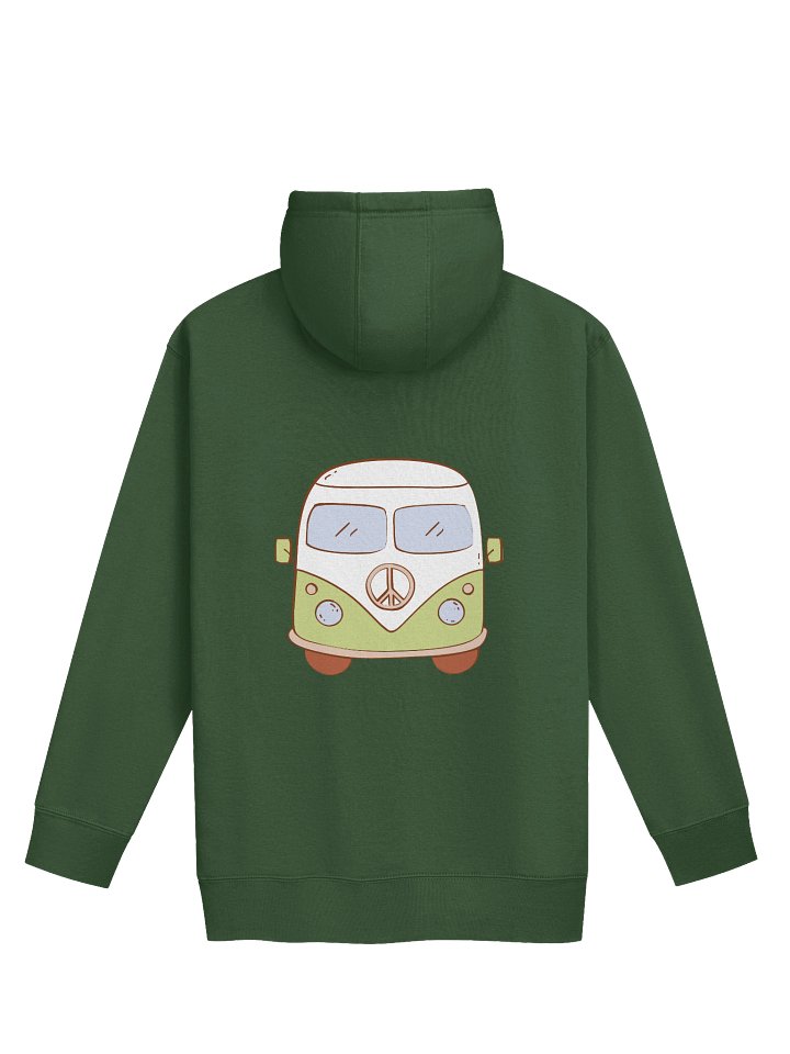 Peace & Love Hoodie | 70s Hippie VW Van Front & Back Design product image (2)
