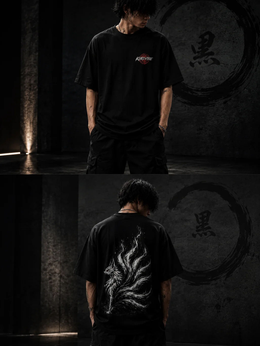 Void Kitsune Oversized Anime T-Shirt | KuroVibes product image (9)