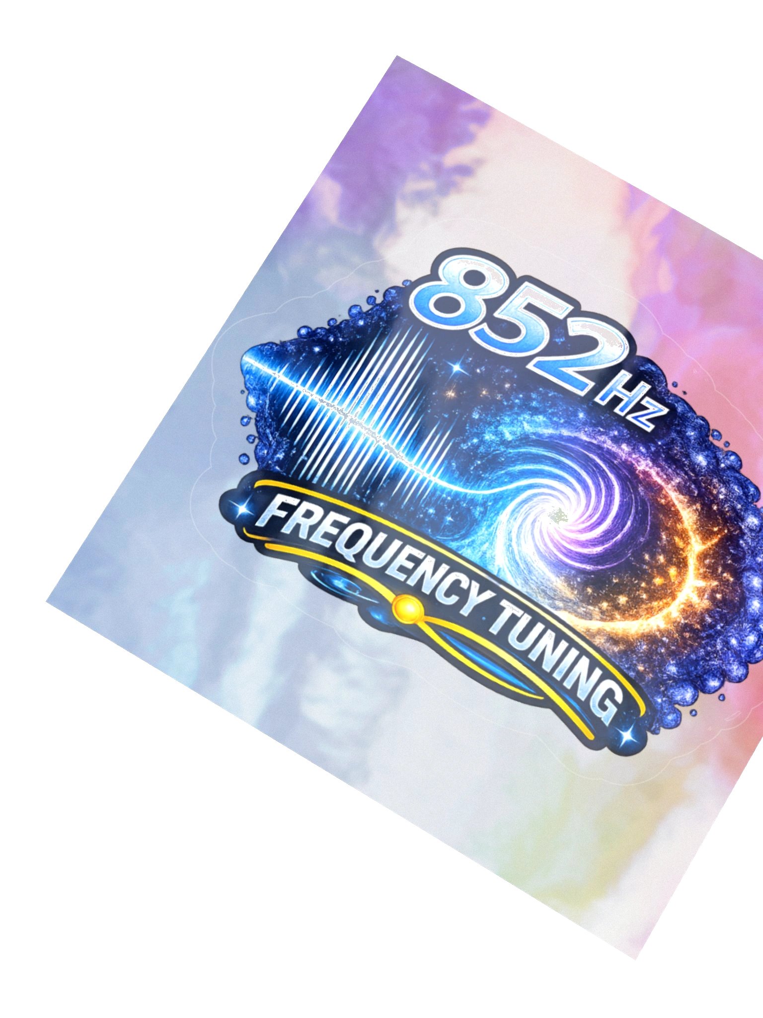 852 Hz Frequency Sticker on Holographic backing product image (4)