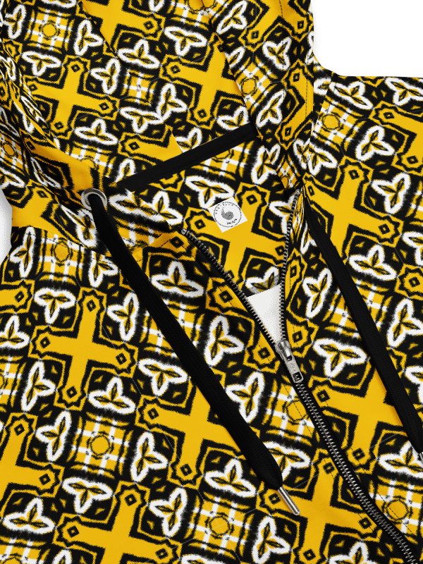 Symmetric X Grid Unisex Zip Hoodie product image (4)