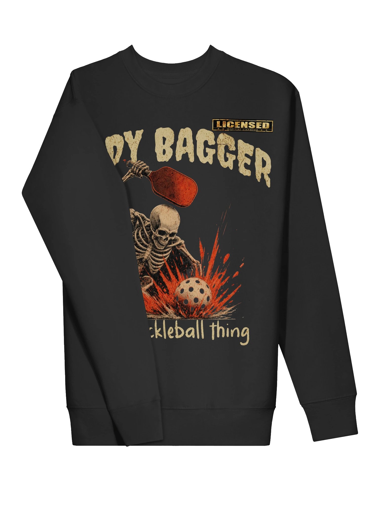 Body Bagger Halloween Pickleball Sweatshirt | Funny Horror Crewneck product image (7)