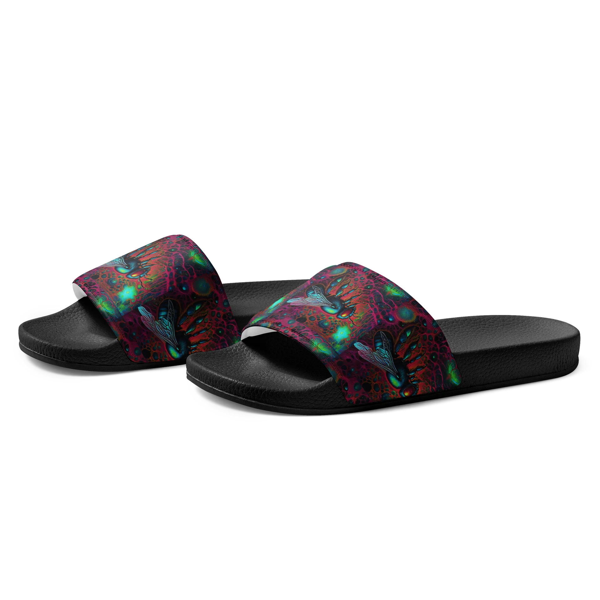 House of Rahly-Psychedelic Bee Men's Slides product image (3)