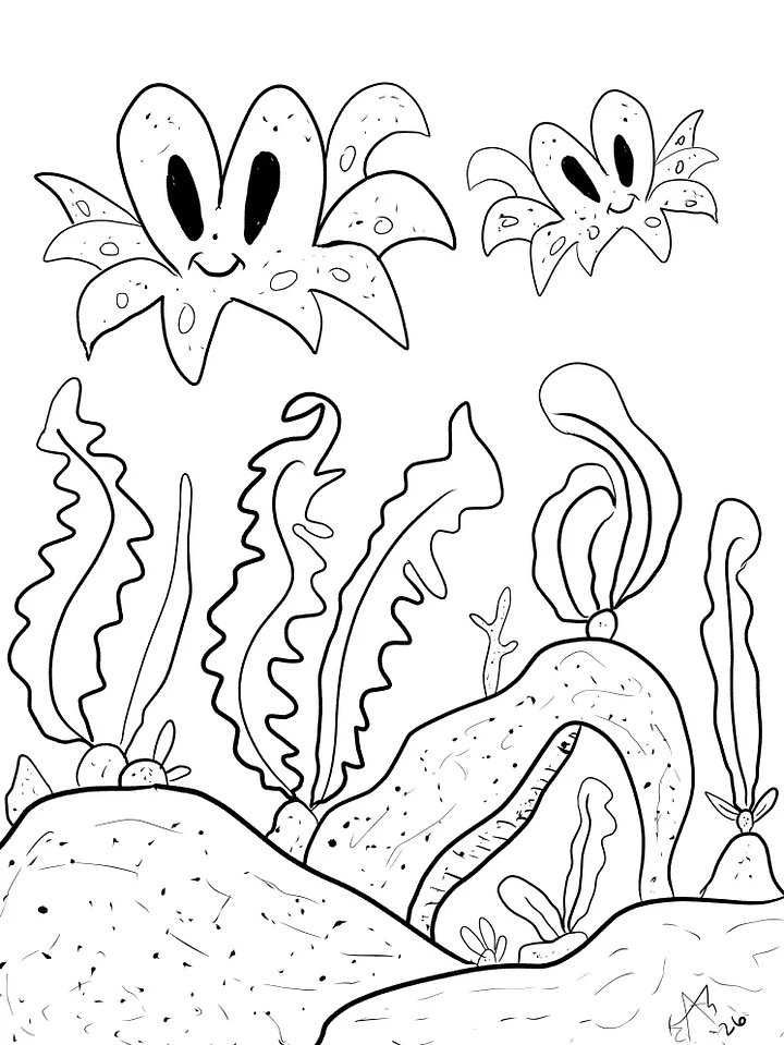 TSStechAngel's World - Mini Heart Octos Coloring Page product image (1)