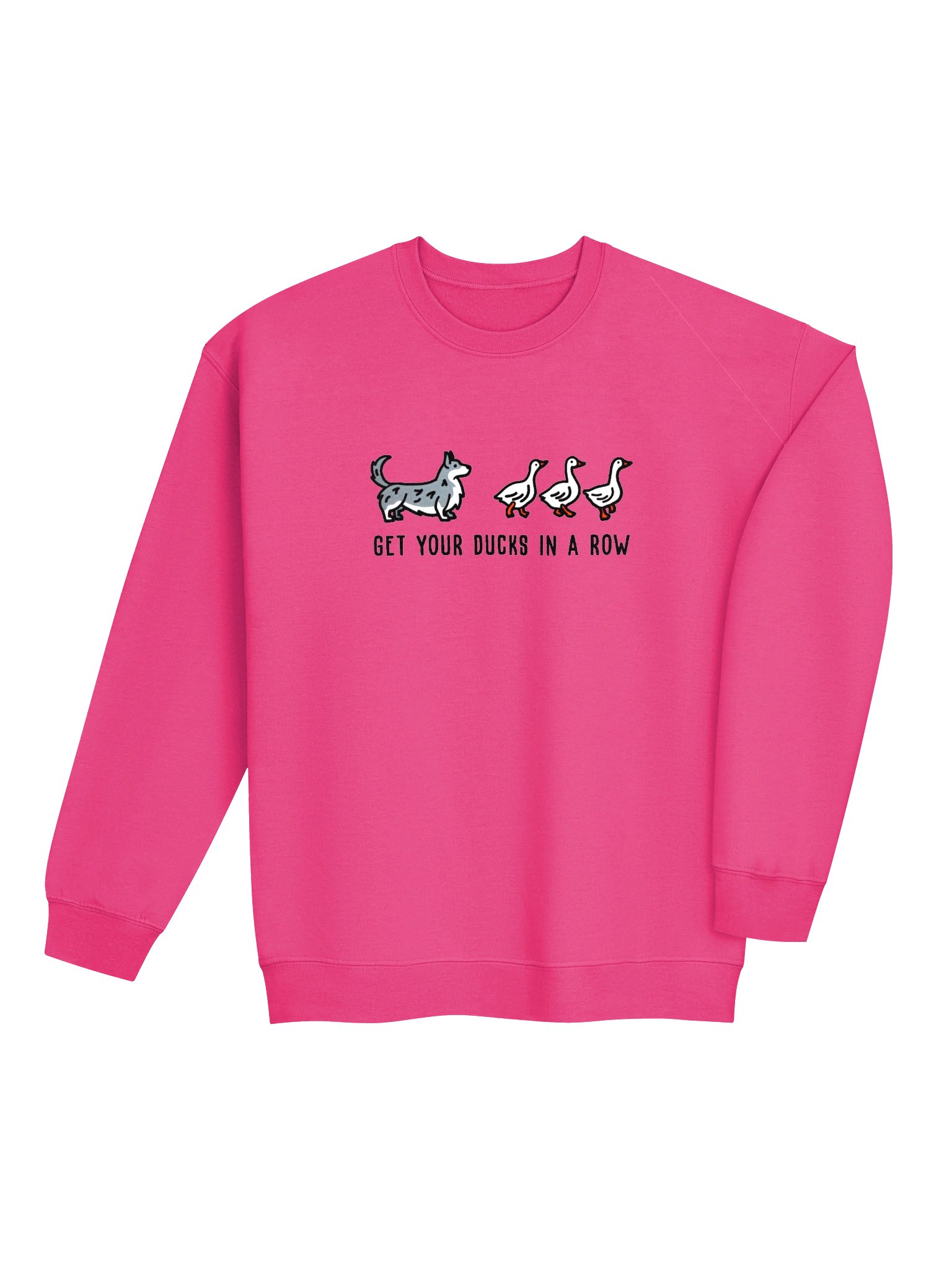 Get Your Ducks in a Row Sweatshirt(Embroidered) of a Cardigan Welsh Corgi(Blue Merle) product image (7)
