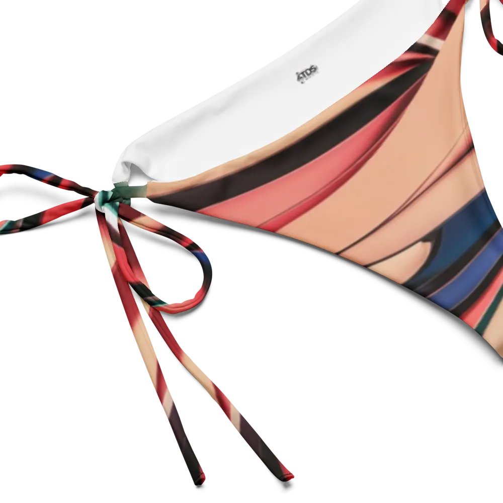 TDS Music Recycled String Bikini Bottom in Abstract Colors (2XS-6XL) product image (6)