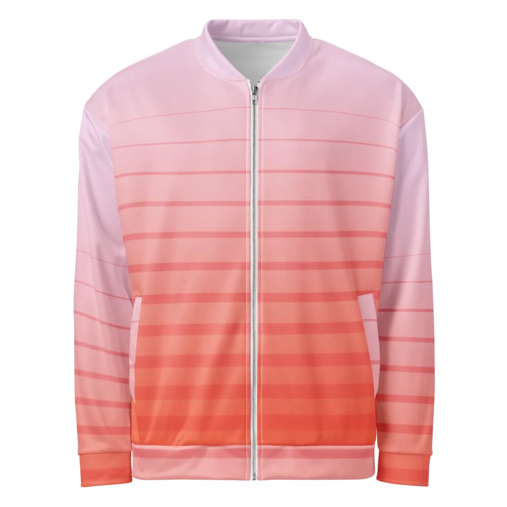 Customizable Pink Gradient Bomber Jacket product image (2)
