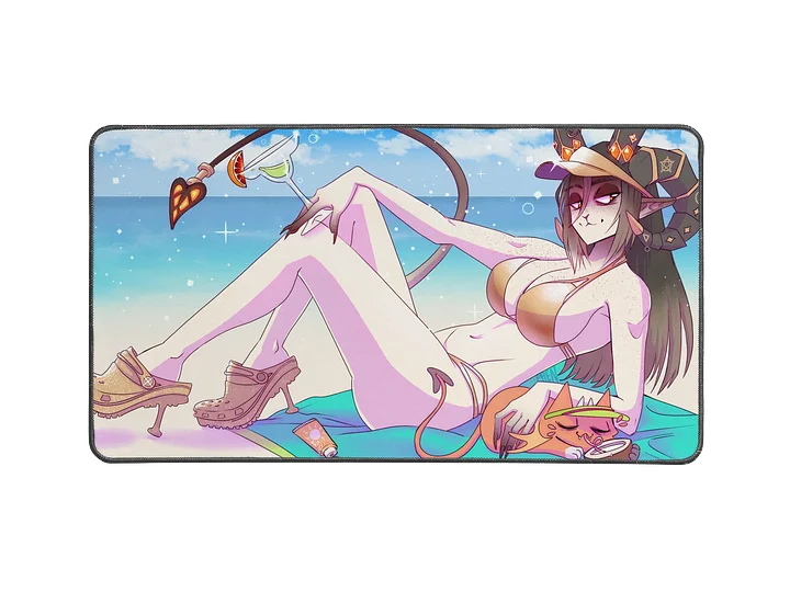 Tangerine Screemture Summer Sunshine Desk Mat product image (1)