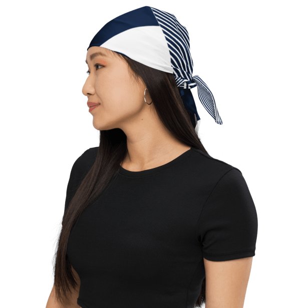 Geometric Navy Blue Bliss Bandana product image (2)