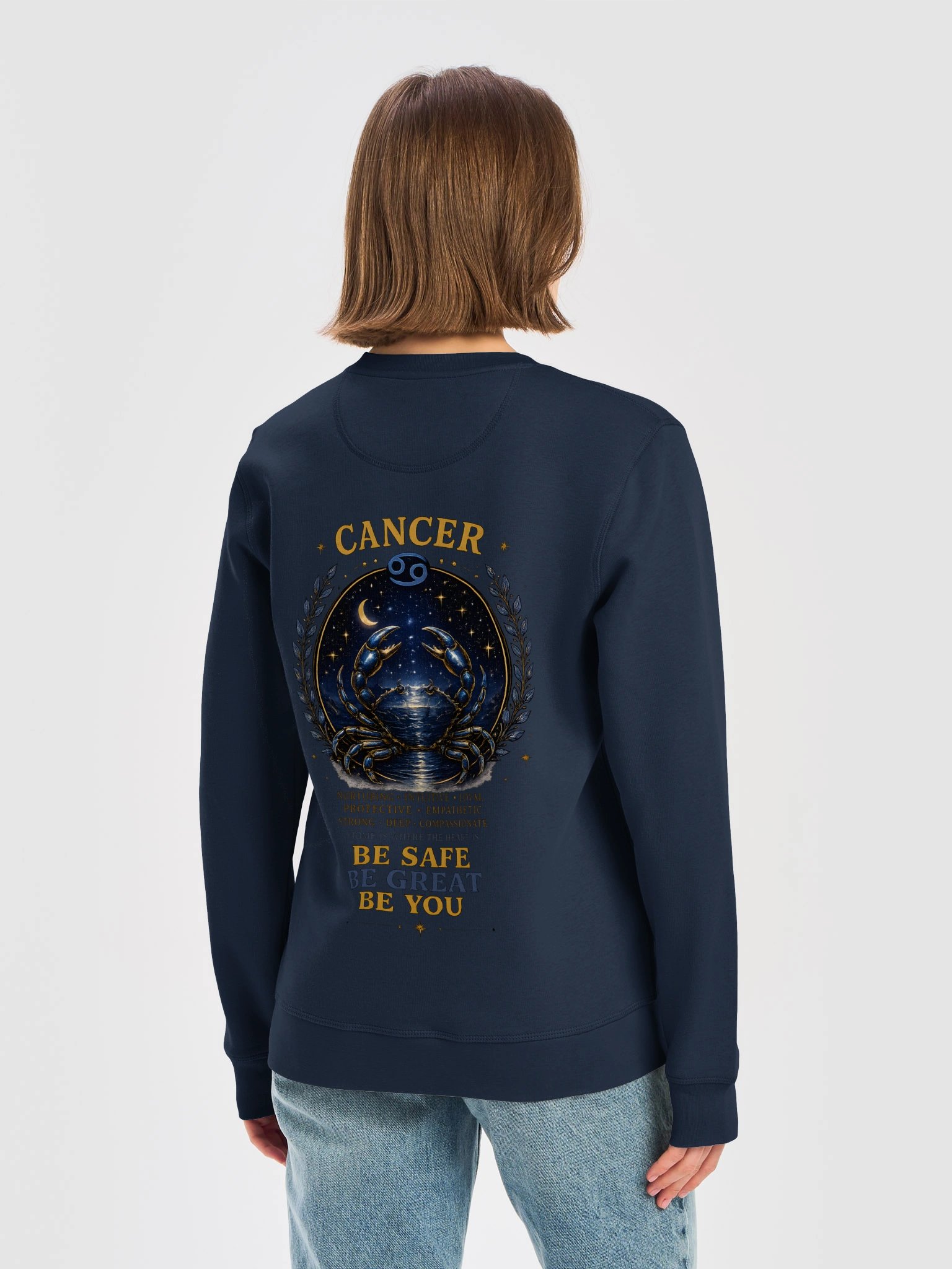 Cancer “Lead with Heart” Premium Zodiac Crewneck product image (6)