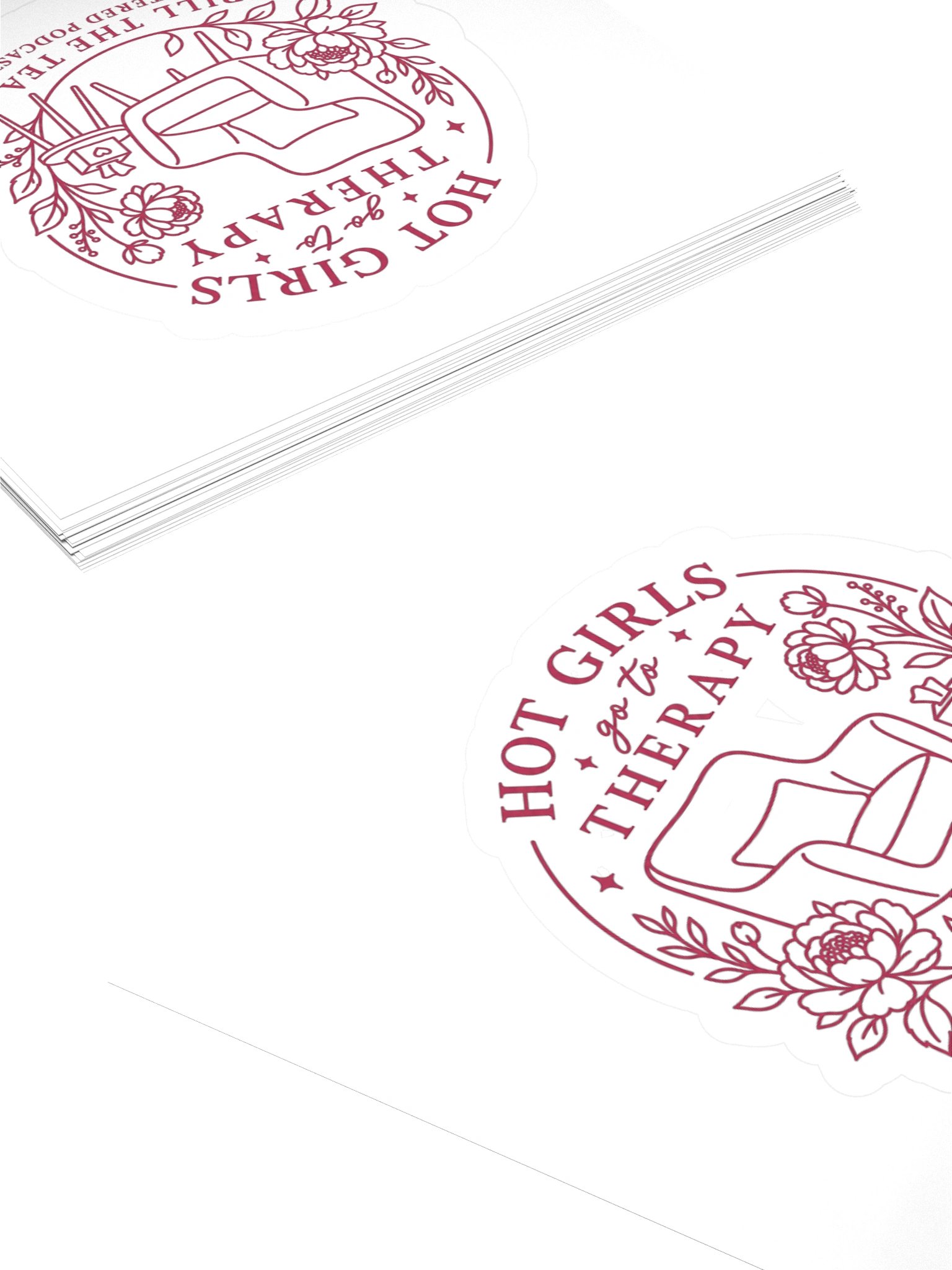 Hot Girls Go to Therapy Kiss Cut Sticker product image (4)