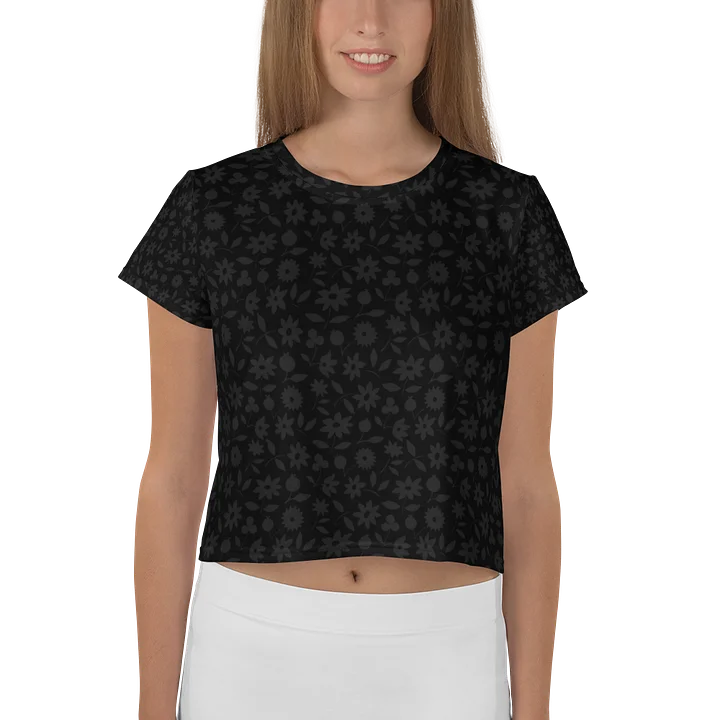 Midnight Floral All-Over Print Crop Tee product image (1)
