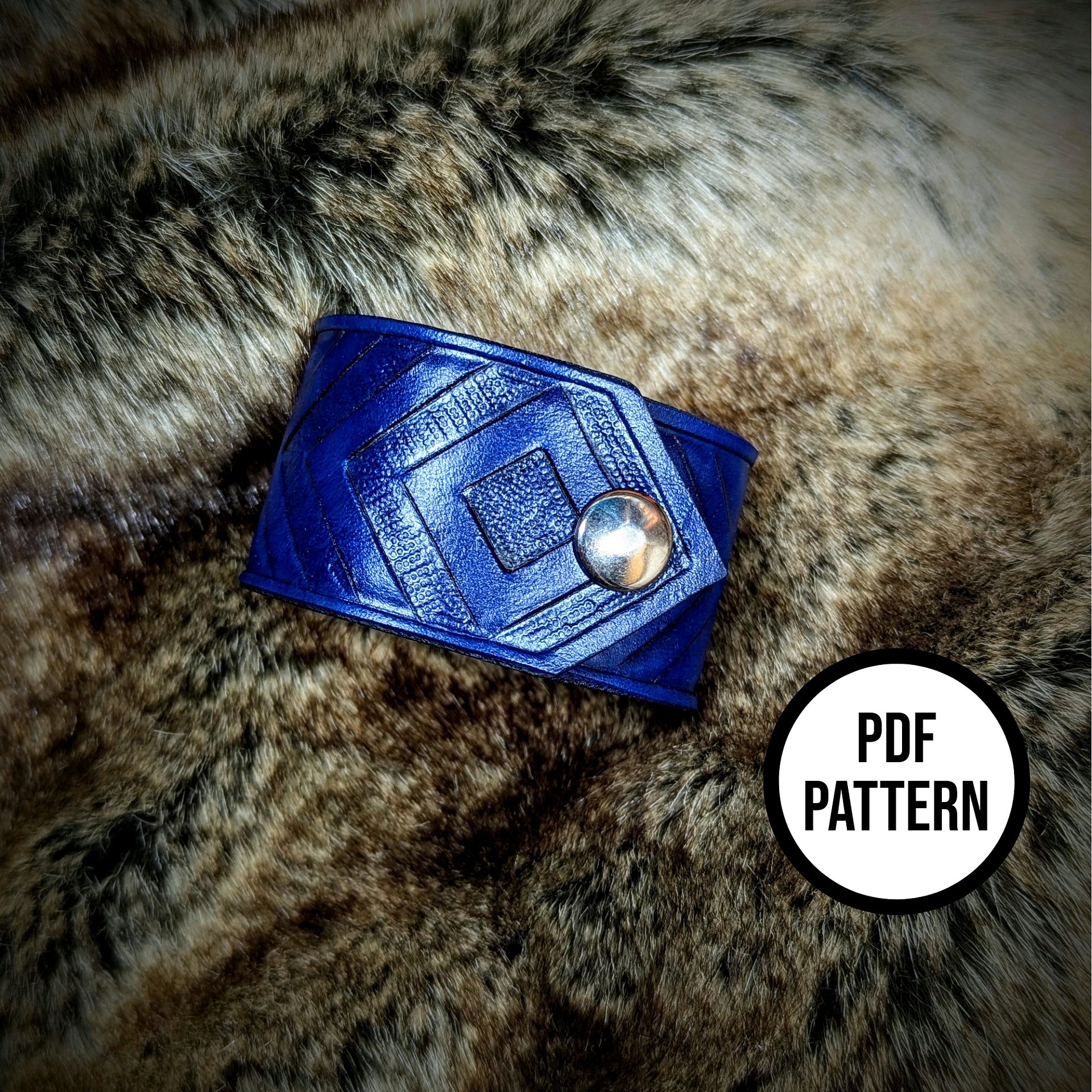 Mountain King Leather Cuff Pattern - Everyday Cosplay PDF Pattern for Leatherwork product image (4)