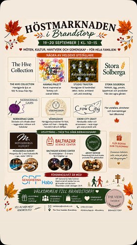 🍂 HÖSTMARKNADEN VÄXER – OCH VI ÄLSKAR ATT NI KOMMER FRÅN ALLA HÅLL! 🤗

Fler kreativa utställare hittar till Brandstorp och de...