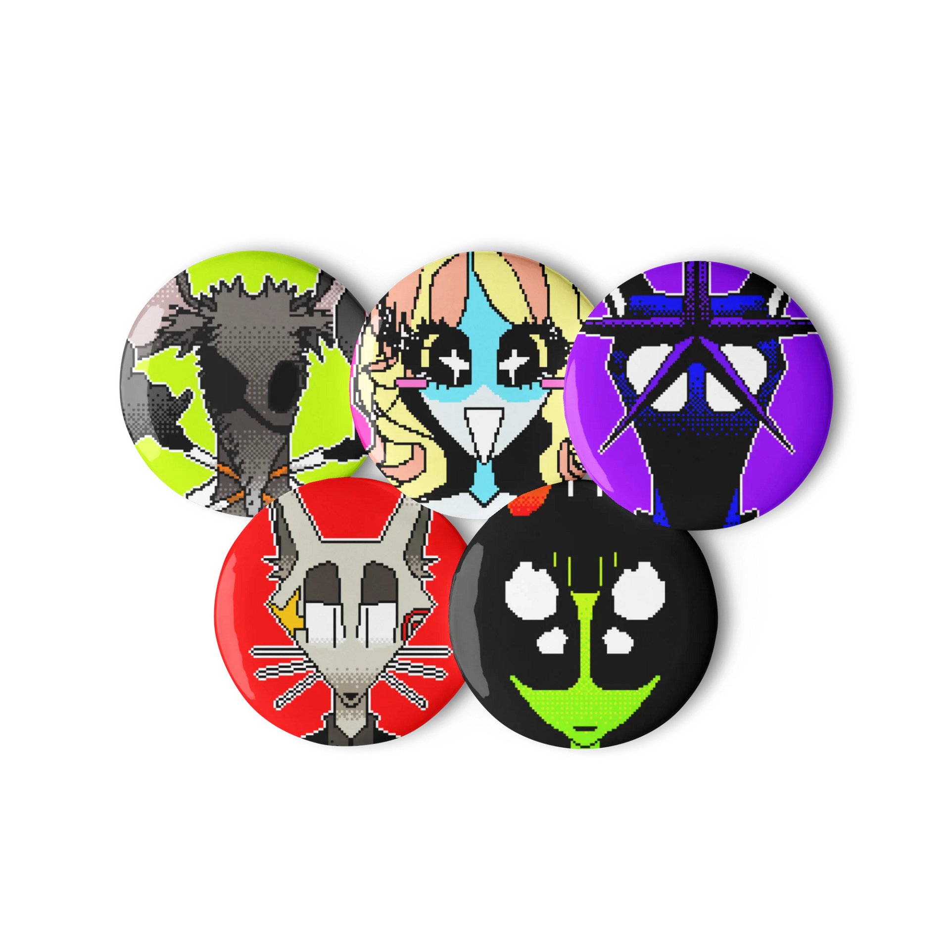 psycho🞱star pin-back button set product image (3)