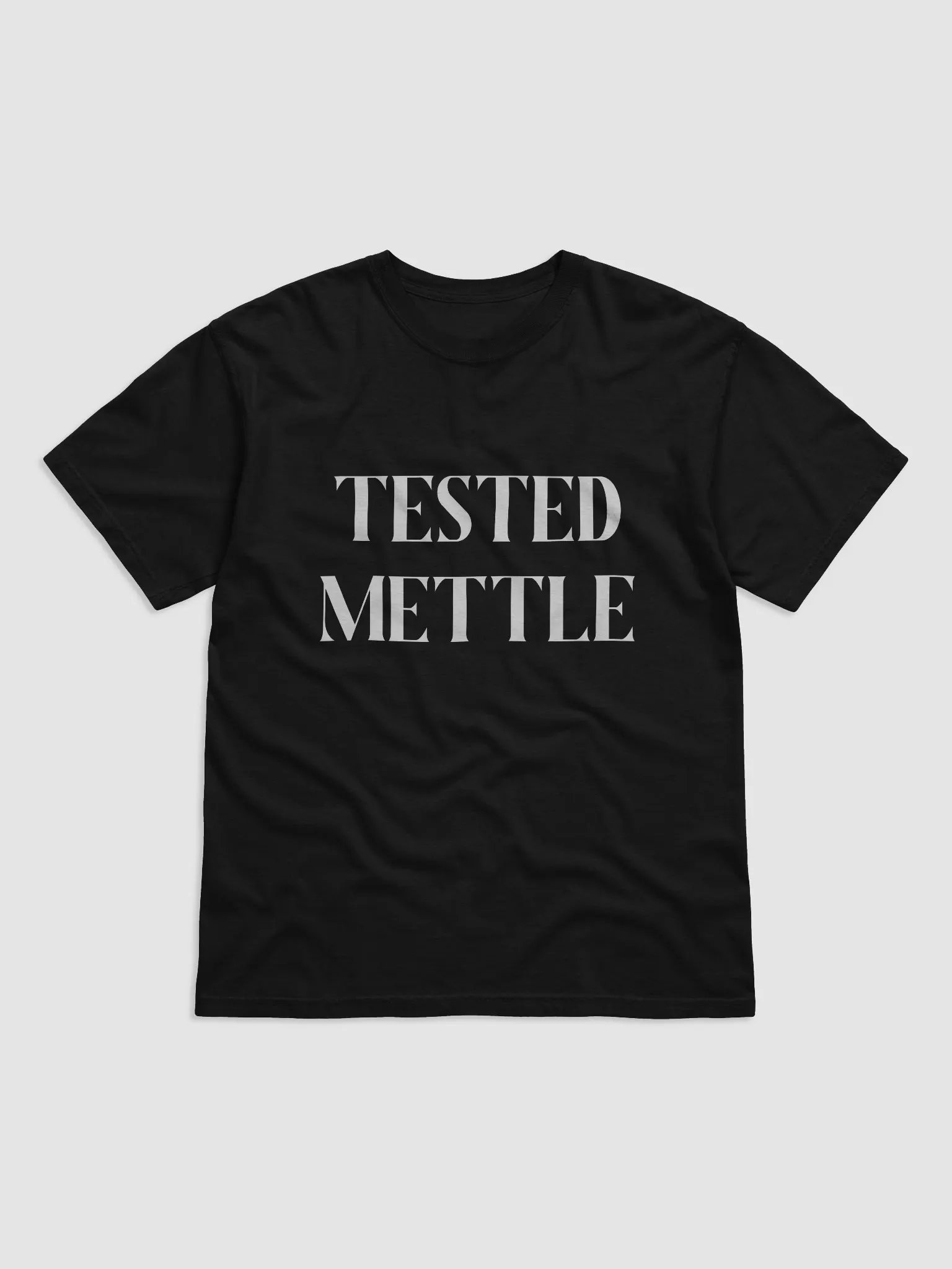 TESTED METTLE(WHITE PRINT) product image (1)