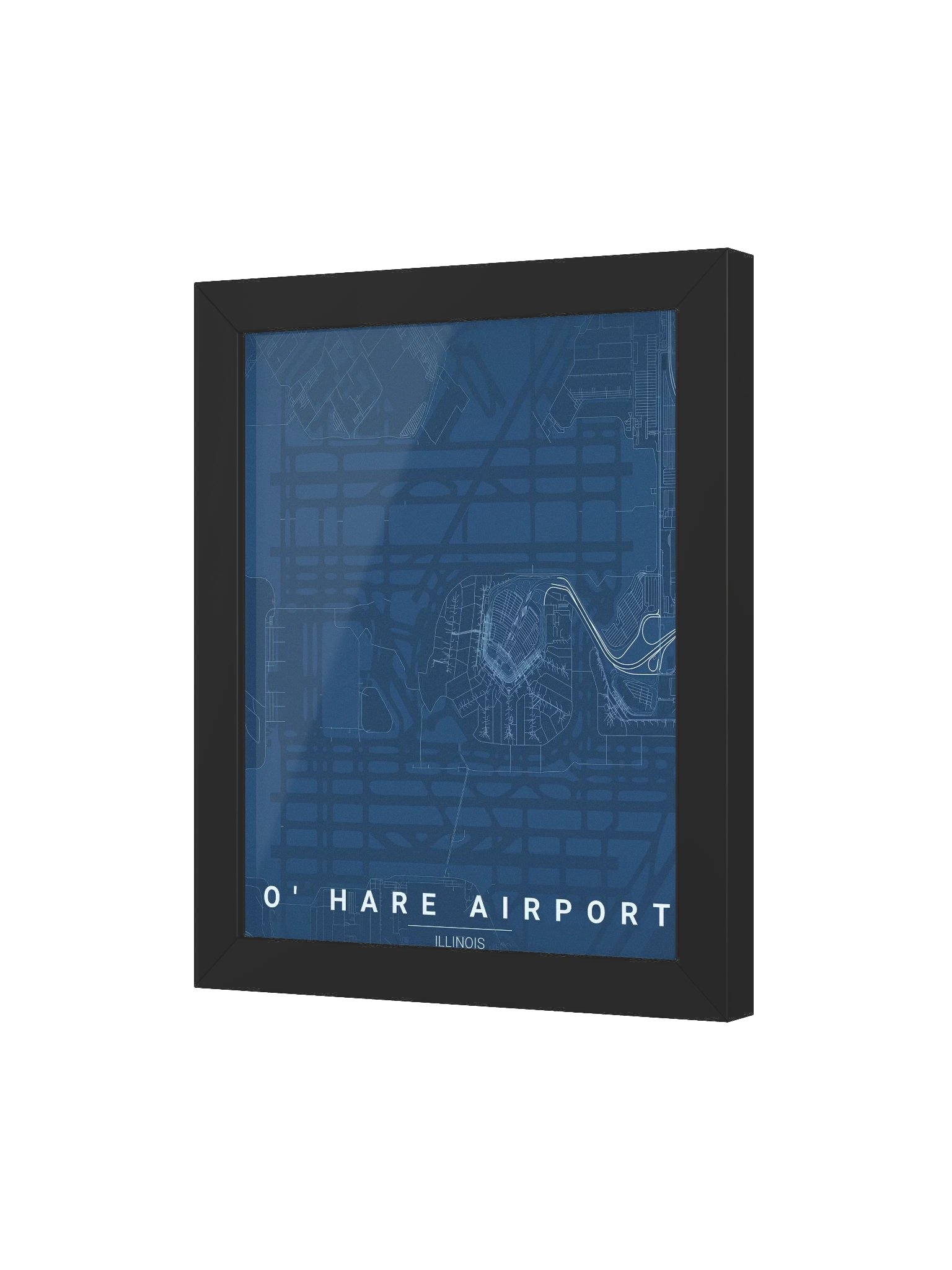 Framed O' Hare Airport Blueprint Poster product image (11)