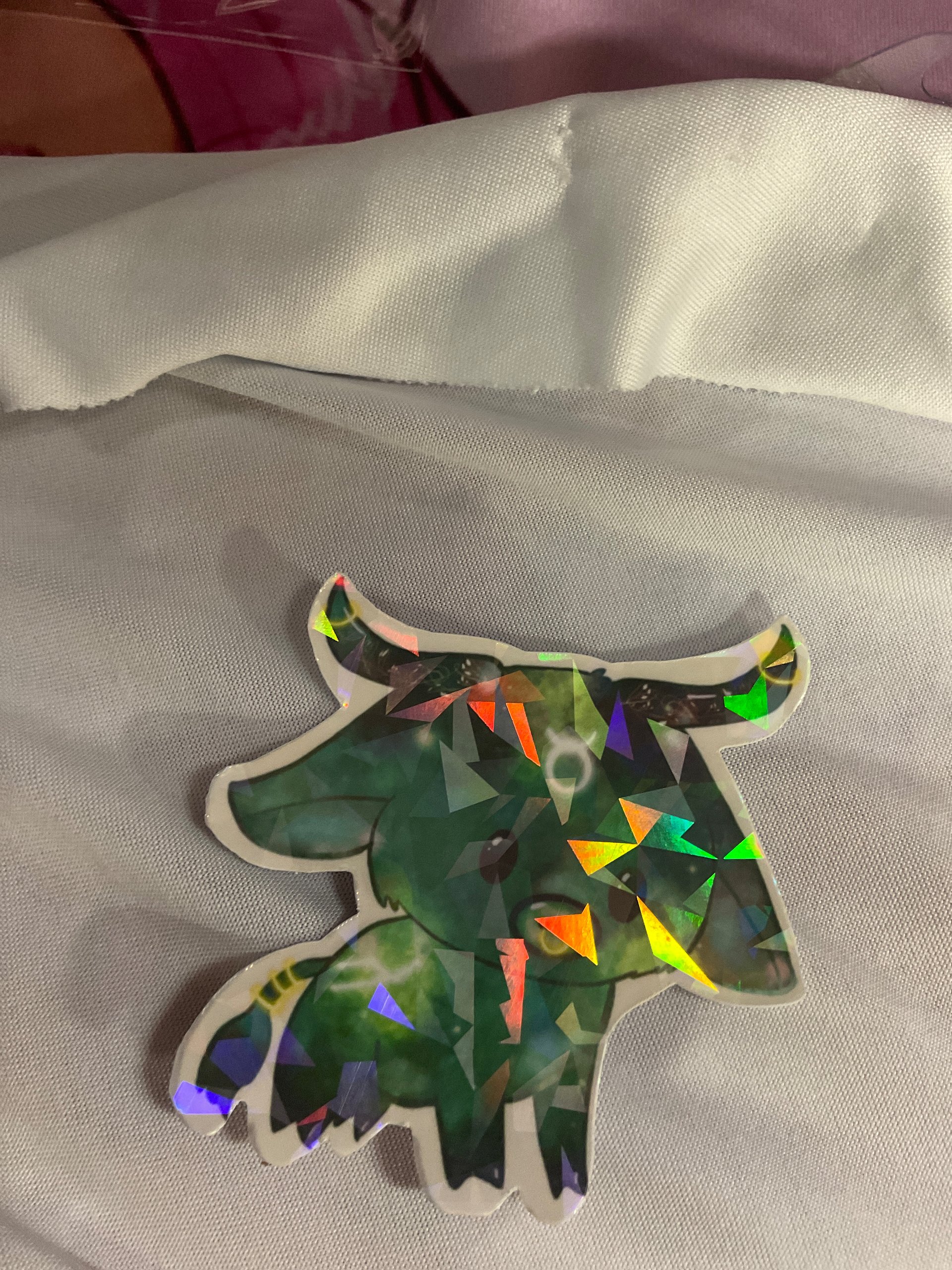 Holo Taurus cow sticker product image (2)