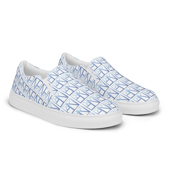 Frenchkittie Name Logo Women's Slip-On Canvas Shoes product image (2)