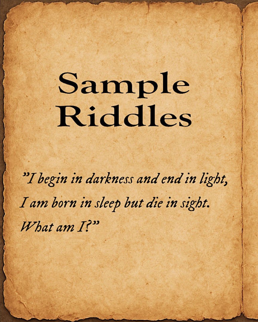 50 Fantasy Riddles Vol 1 – For D&D and TTRPG's product image (2)