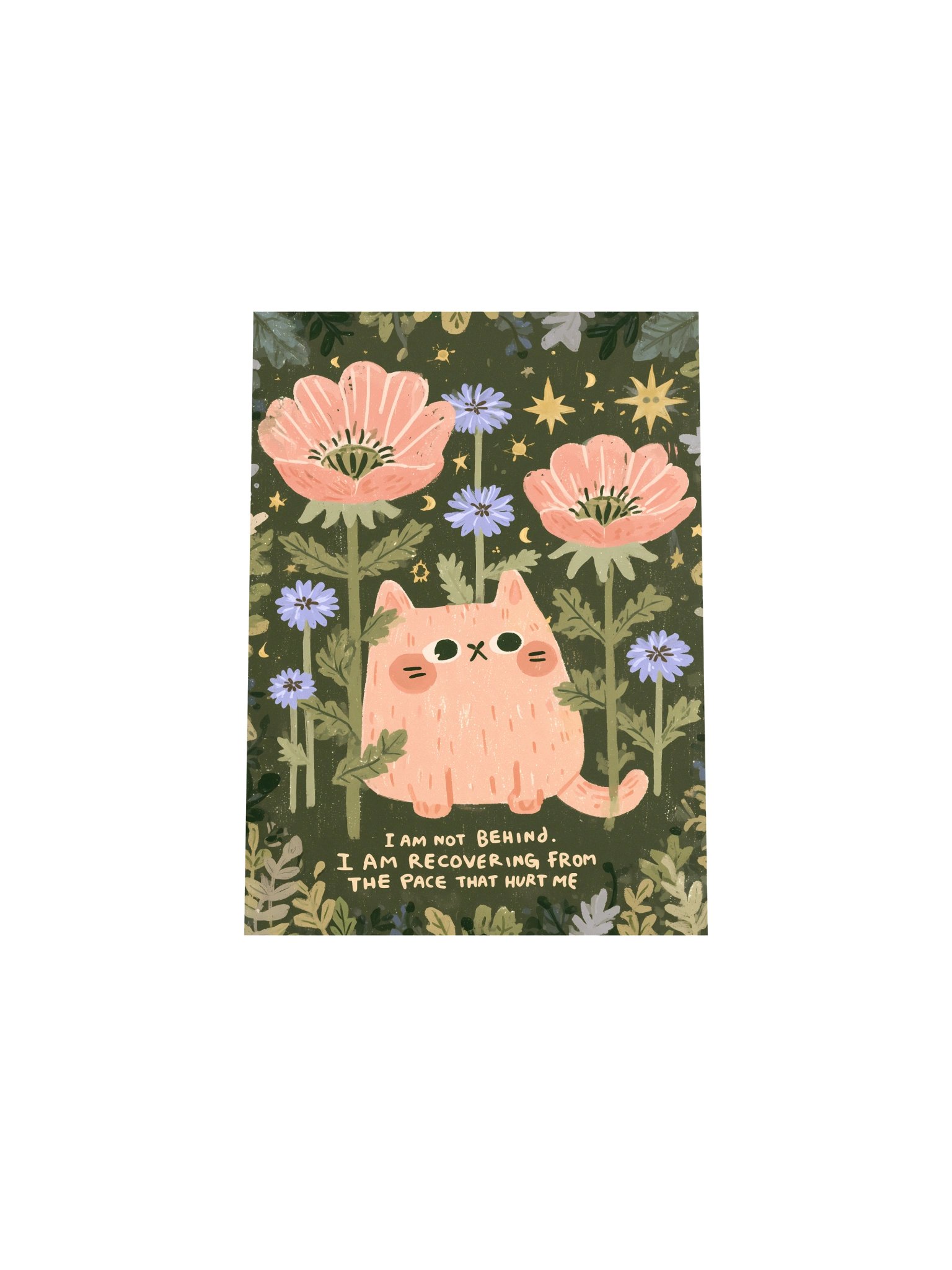 Recovering Cat Floral Affirmation Poster product image (29)