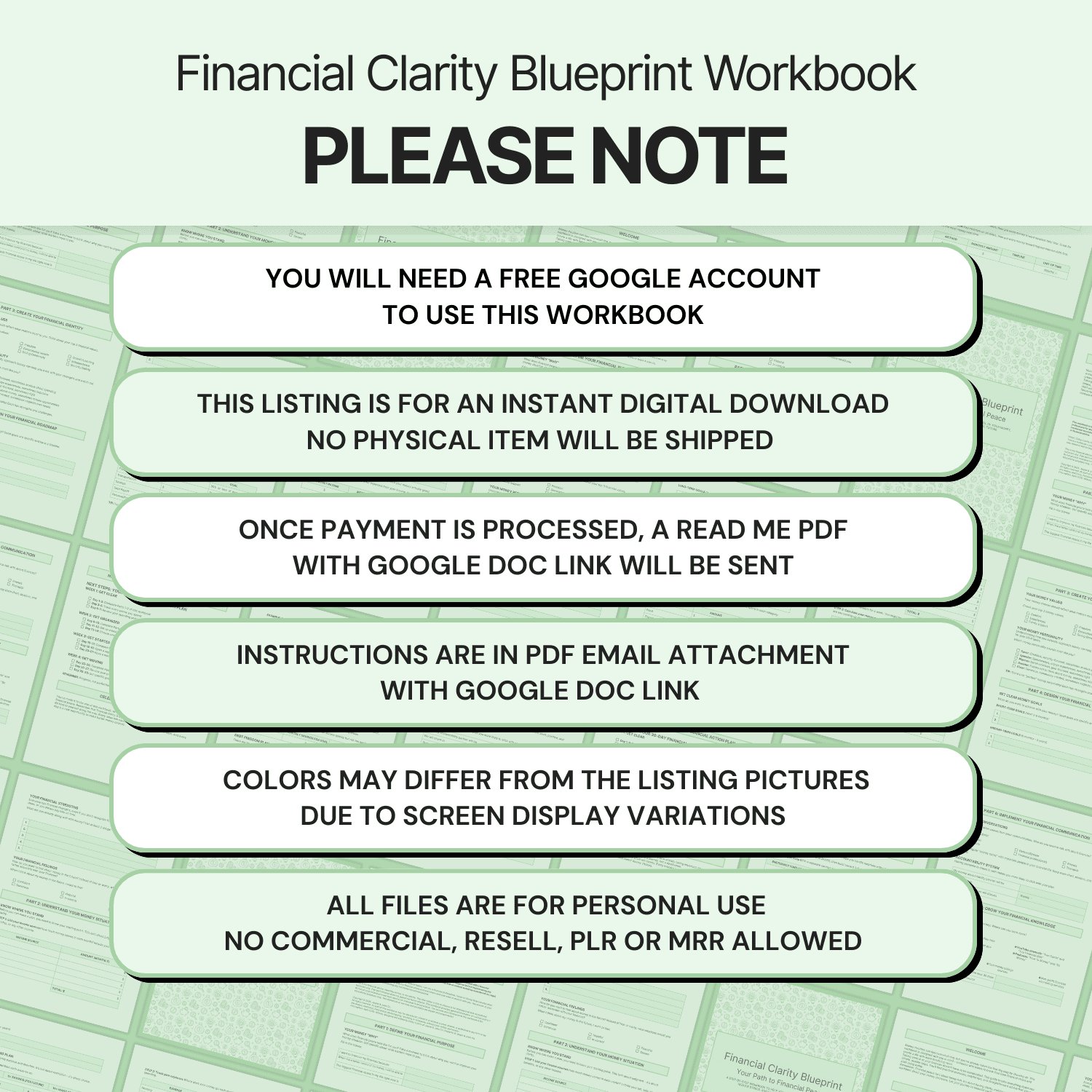 Financial Clarity Blueprint - Google Docs product image (9)