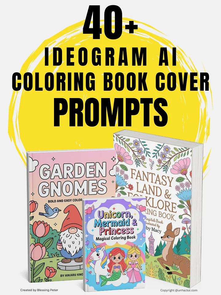 40+ Ideogram Ai Coloring Book Cover Prompts product image (1)