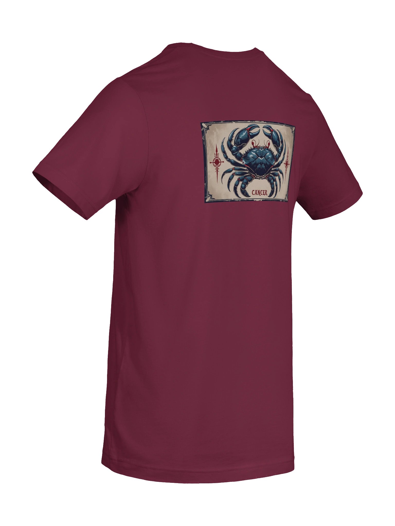 Cancer - Gothic Zodiac T-Shirt. Blue graphic on the back product image (8)