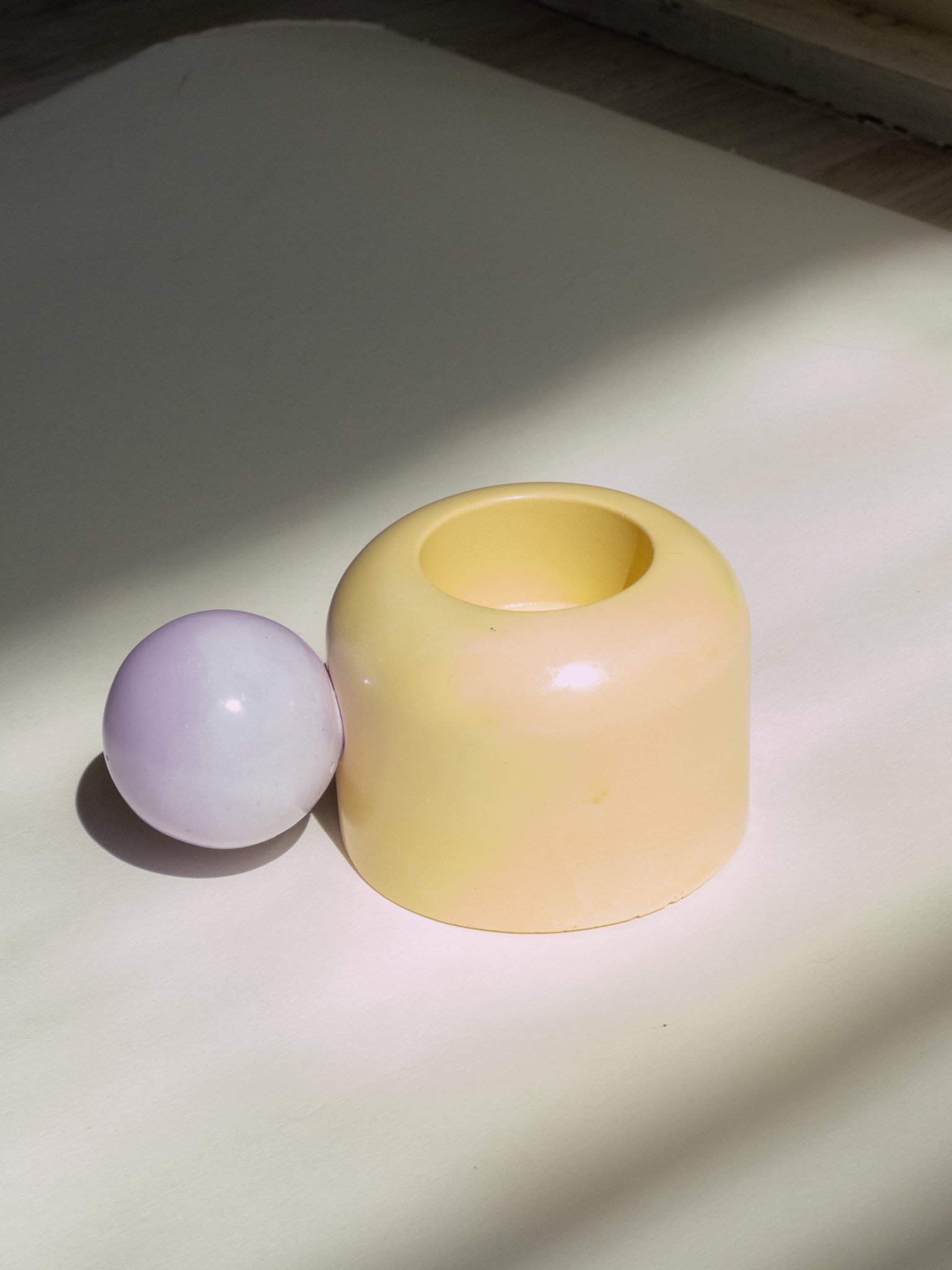 Ball Candleholder - Banana and Lilac product image (2)