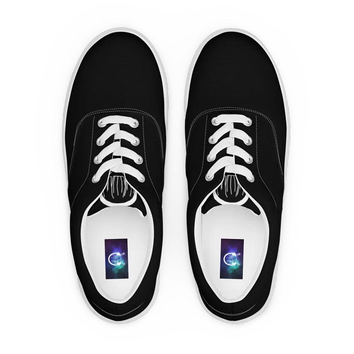 Malka SCREAMwear Black Lace-Up Canvas Shoes Female product image (1)
