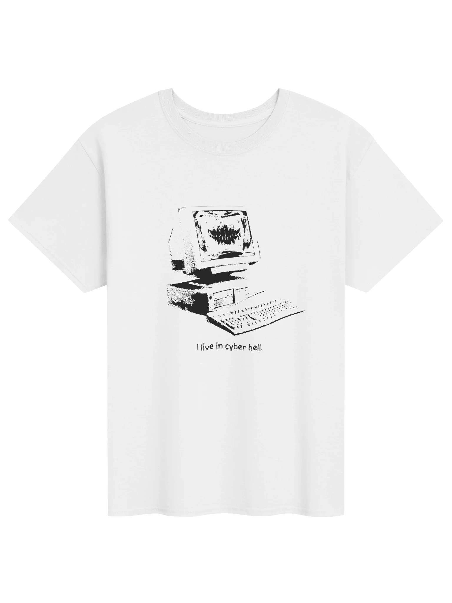 Cyber Hell White Tee product image (1)