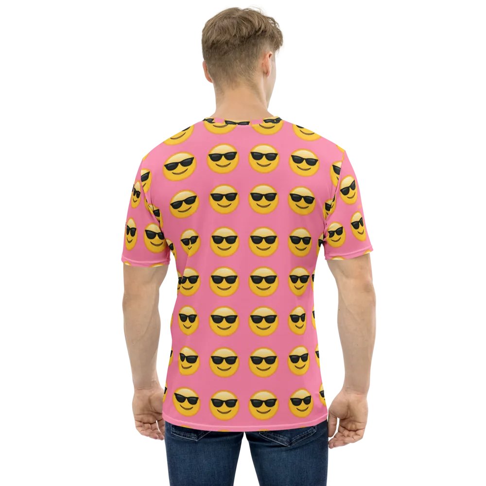 Cool Emoji - Pink - All-Over Print Crew Neck T-Shirt product image (3)