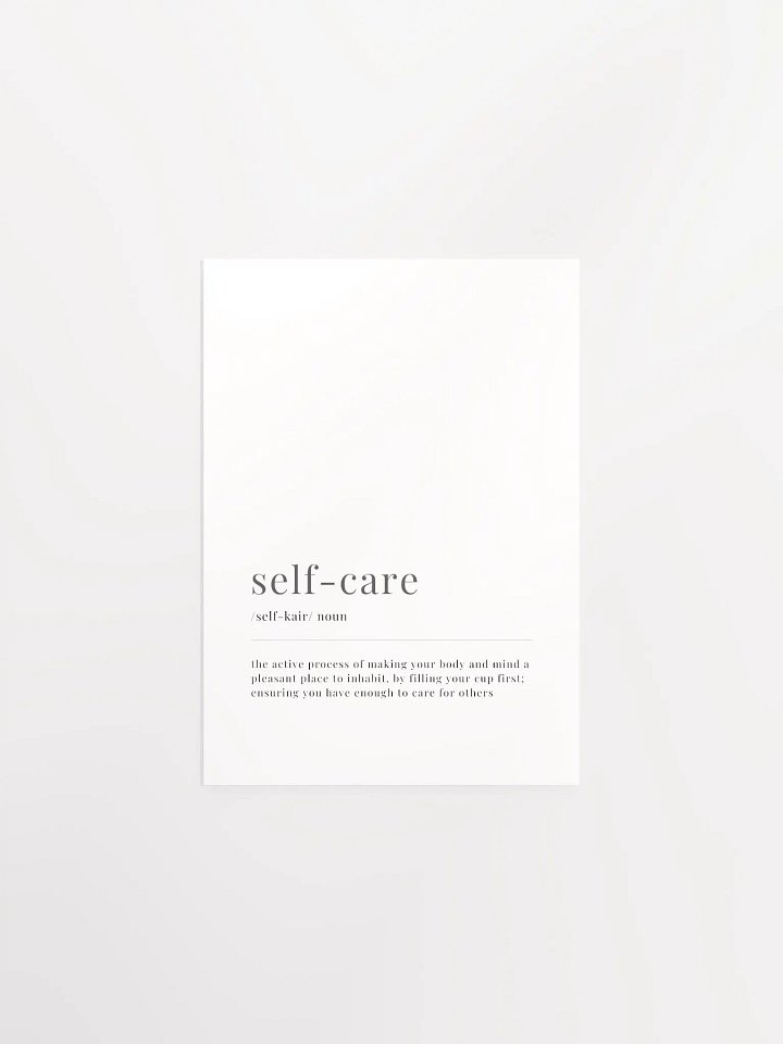 Self-Care Definition Poster Print product image (7)