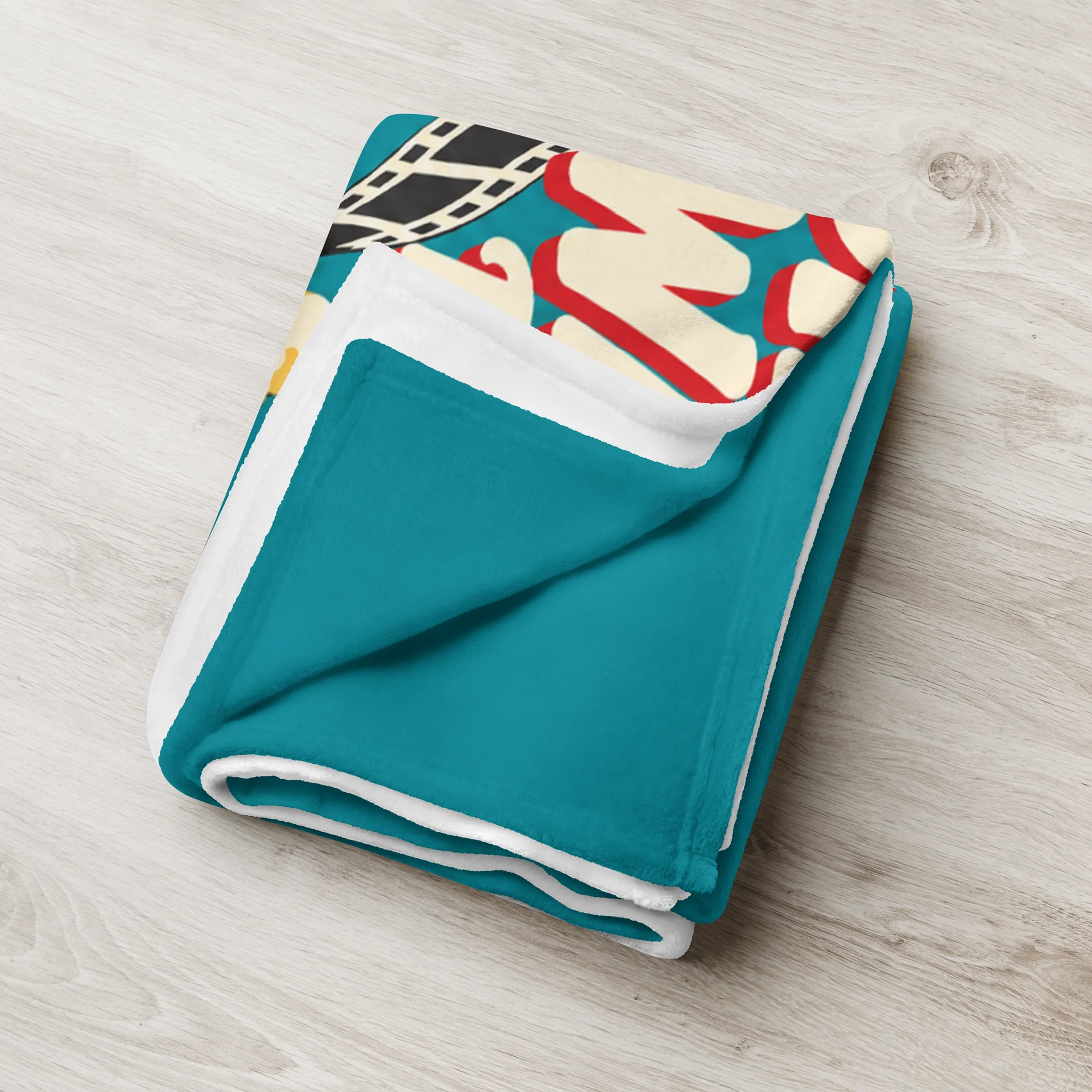 Binge Watch Blanket | Retro Movie Night Fleece Throw product image (4)