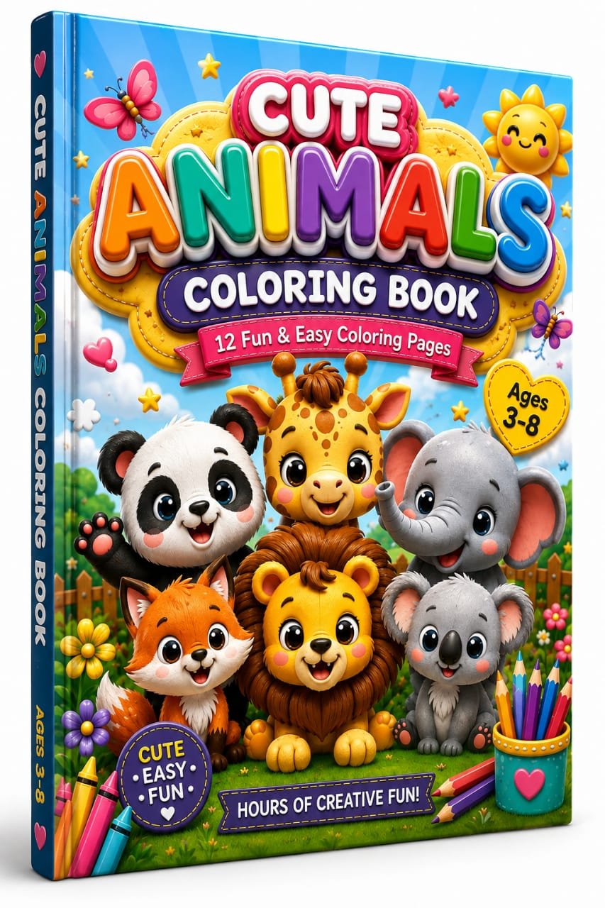 🦁 Cute Animals Coloring Book for Kids product image (1)