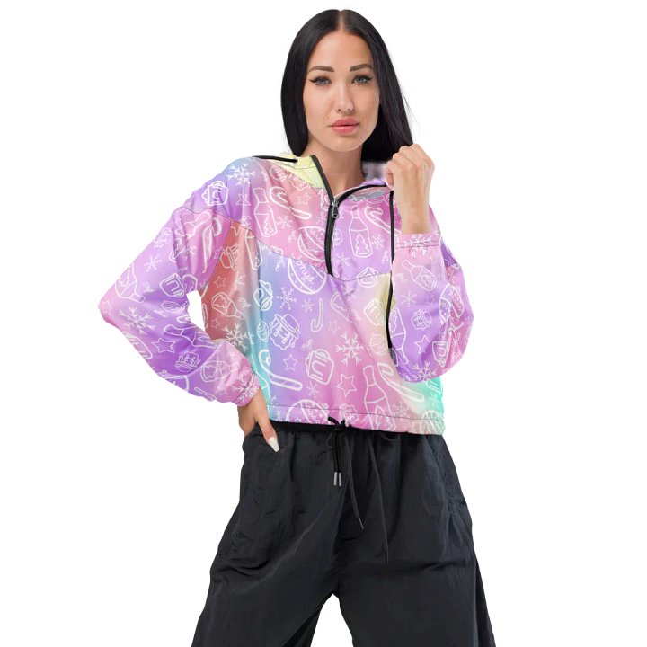 Limited Edition Christmas Tie Die Crop Windbreaker product image (1)