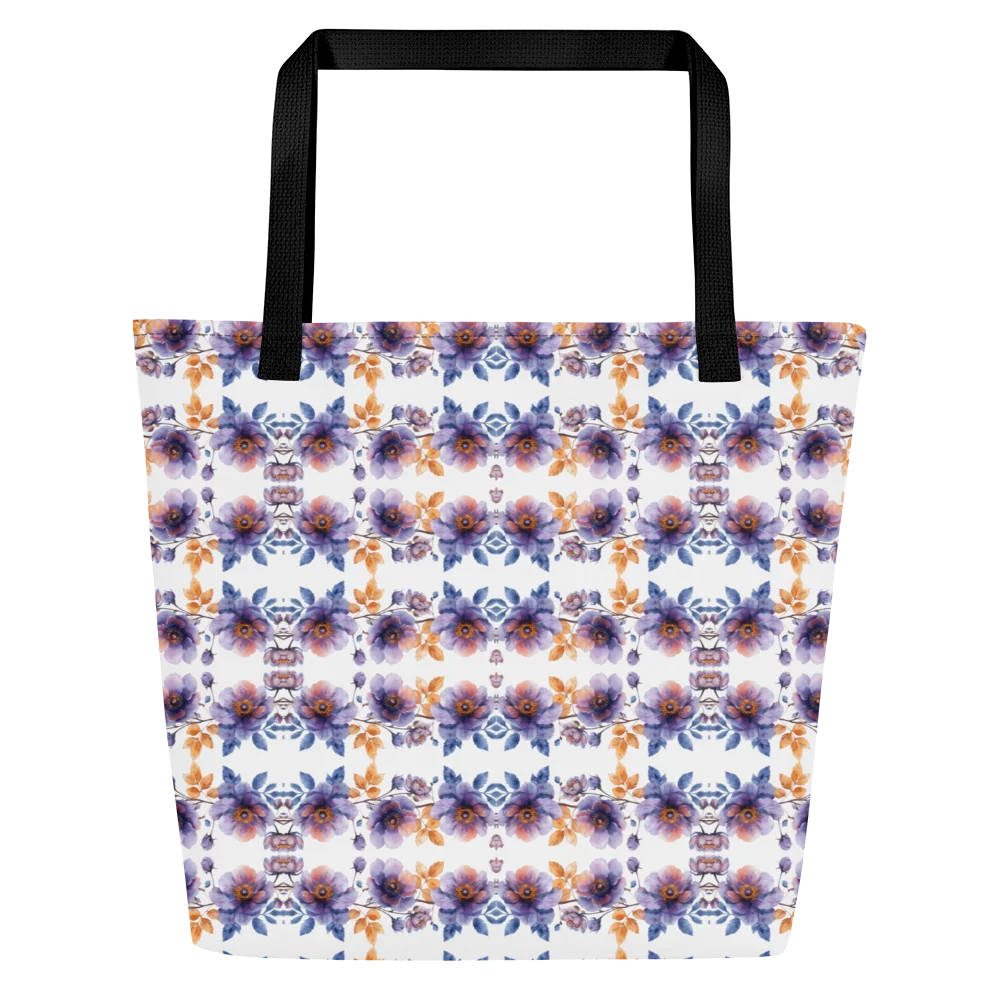 Bag Florales Aquarell-Muster Lila & Goldbraun product image (4)