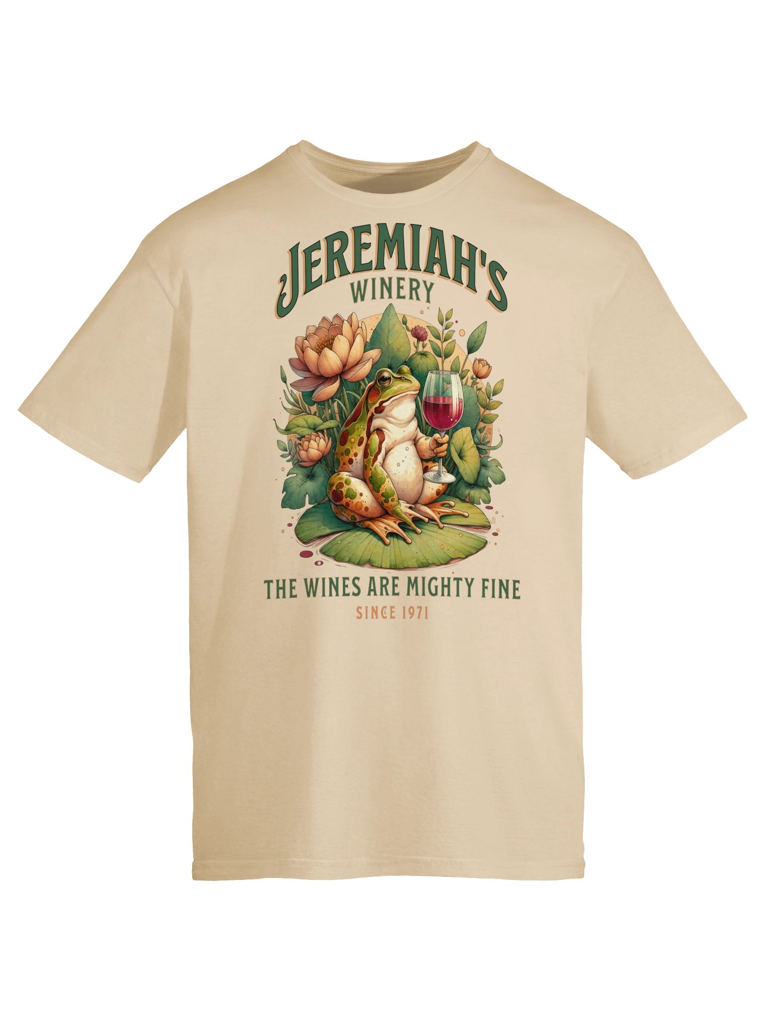 Jeremiah’s Winery Frog Vintage T-Shirt product image (21)