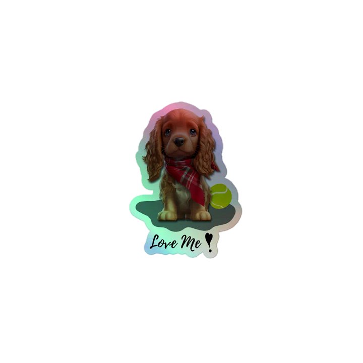 Bandana Pup Holographic Sticker Sheet product image (1)